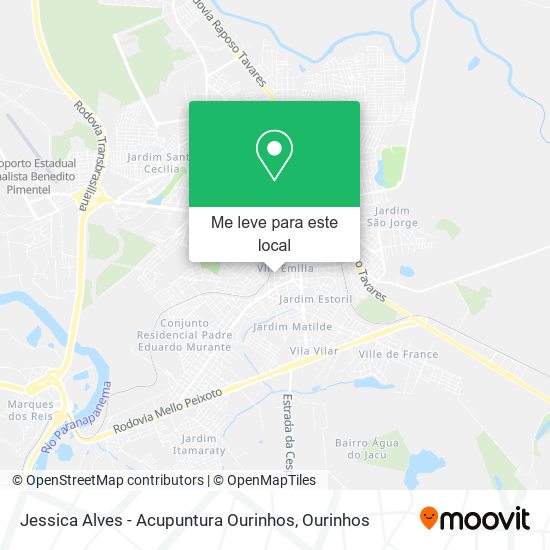 Jessica Alves - Acupuntura Ourinhos mapa