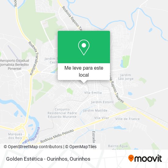 Golden Estética - Ourinhos mapa