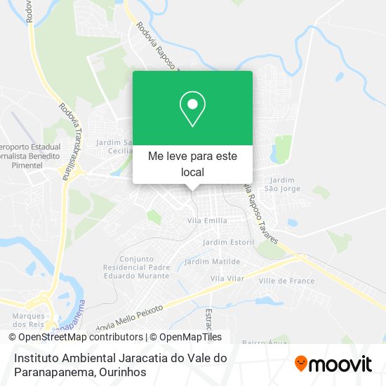 Instituto Ambiental Jaracatia do Vale do Paranapanema mapa