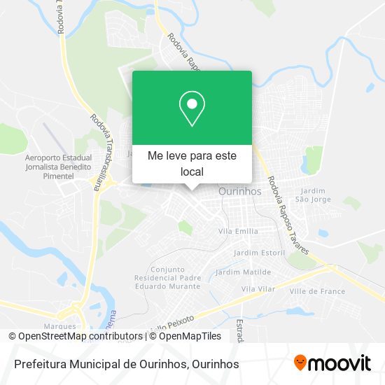 Prefeitura Municipal de Ourinhos mapa