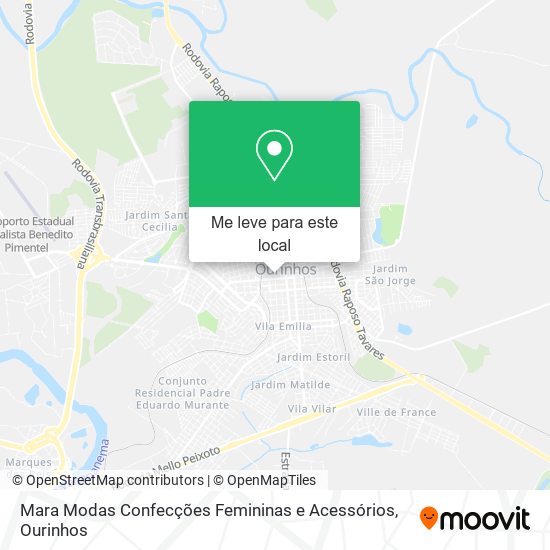 Mara Modas Confecções Femininas e Acessórios mapa
