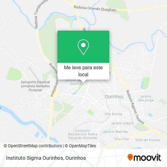 Instituto Sigma Ourinhos mapa