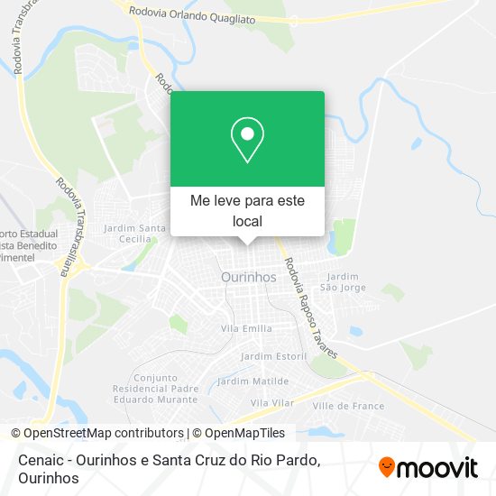 Cenaic - Ourinhos e Santa Cruz do Rio Pardo mapa