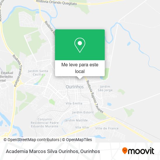 Academia Marcos Silva Ourinhos mapa