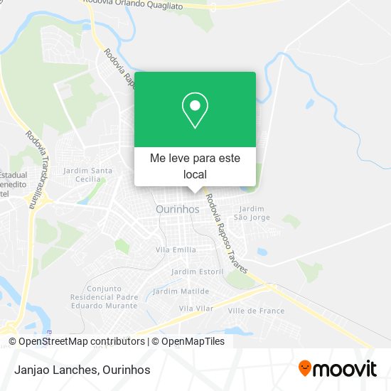 Janjao Lanches mapa