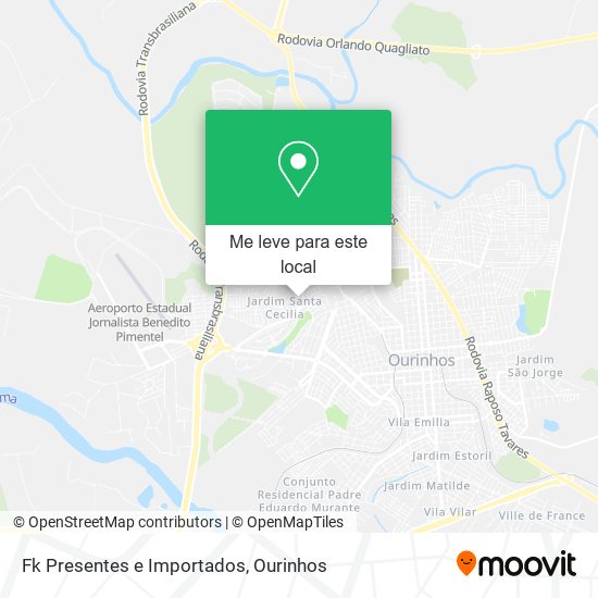 Fk Presentes e Importados mapa