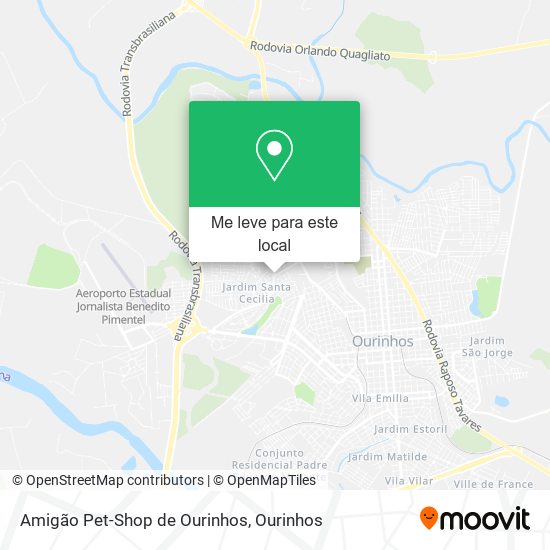 Amigão Pet-Shop de Ourinhos mapa