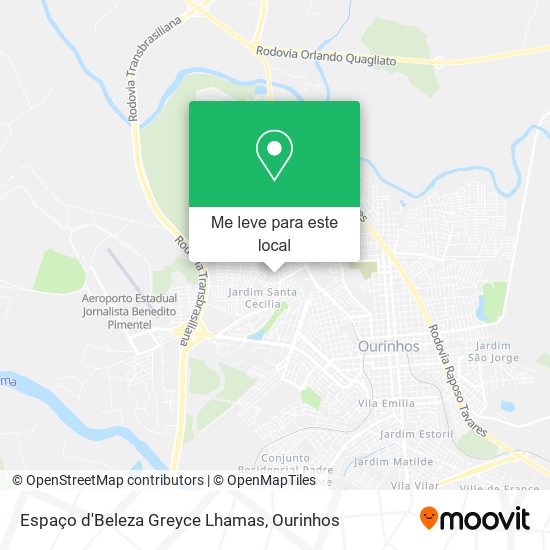 Espaço d'Beleza Greyce Lhamas mapa
