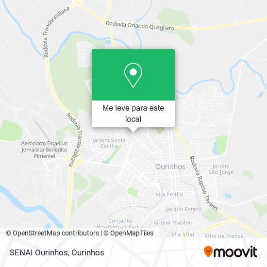 SENAI Ourinhos mapa