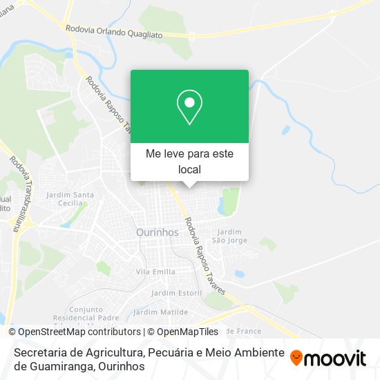 Secretaria de Agricultura, Pecuária e Meio Ambiente de Guamiranga mapa