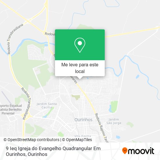 9 Ieq Igreja do Evangelho Quadrangular Em Ourinhos mapa
