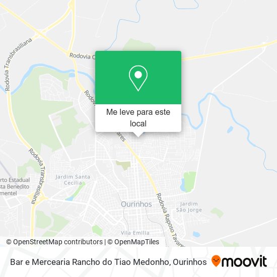 Bar e Mercearia Rancho do Tiao Medonho mapa