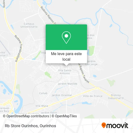 Rb Store Ourinhos mapa