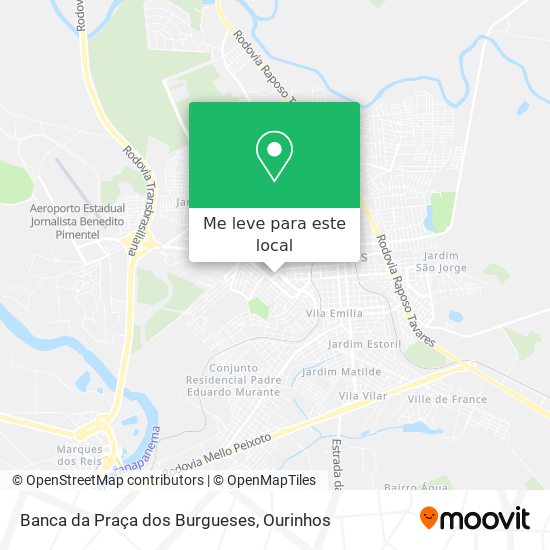 Banca da Praça dos Burgueses mapa