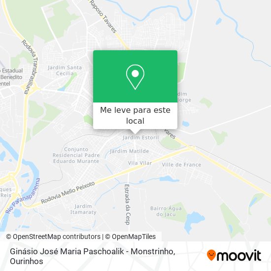 Ginásio José Maria Paschoalik - Monstrinho mapa