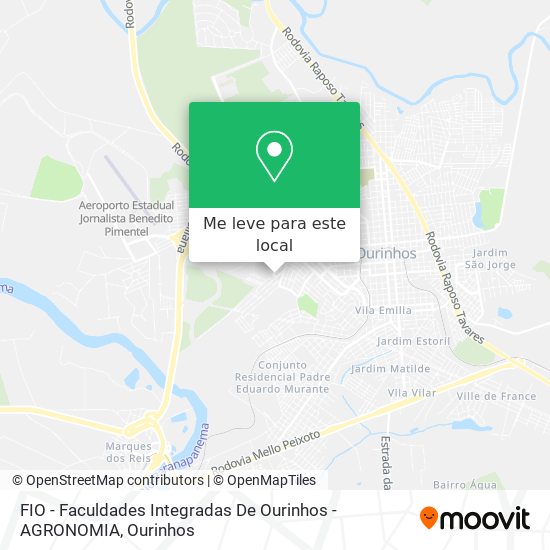 FIO - Faculdades Integradas De Ourinhos - AGRONOMIA mapa