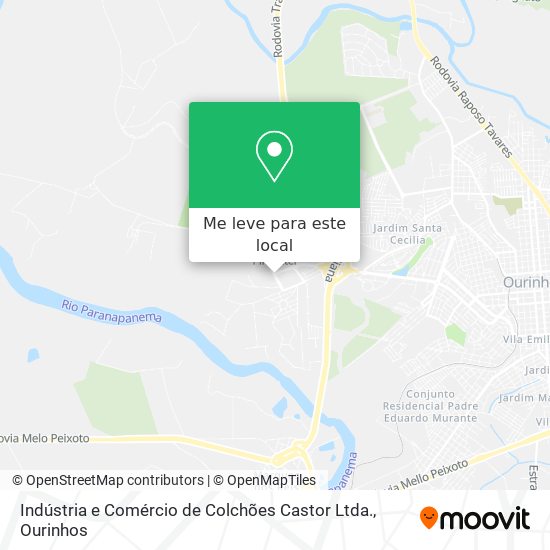 Indústria e Comércio de Colchões Castor Ltda. mapa