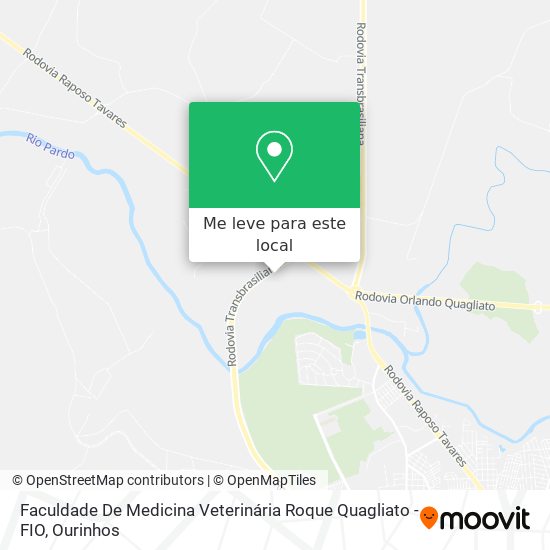Faculdade De Medicina Veterinária Roque Quagliato - FIO mapa