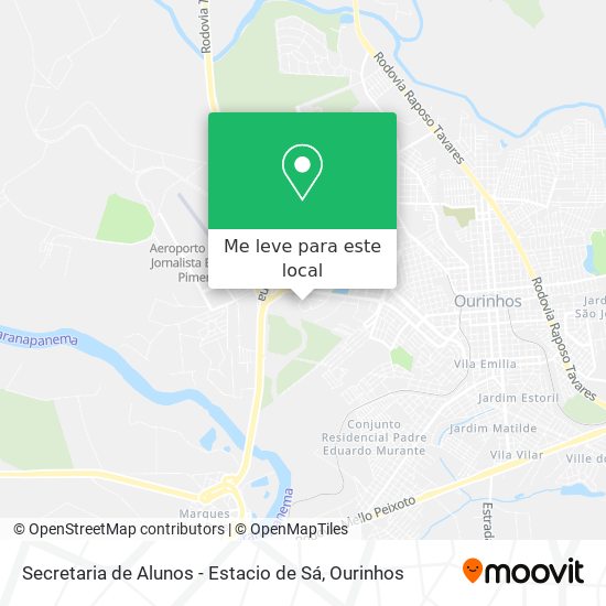 Secretaria de Alunos - Estacio de Sá mapa