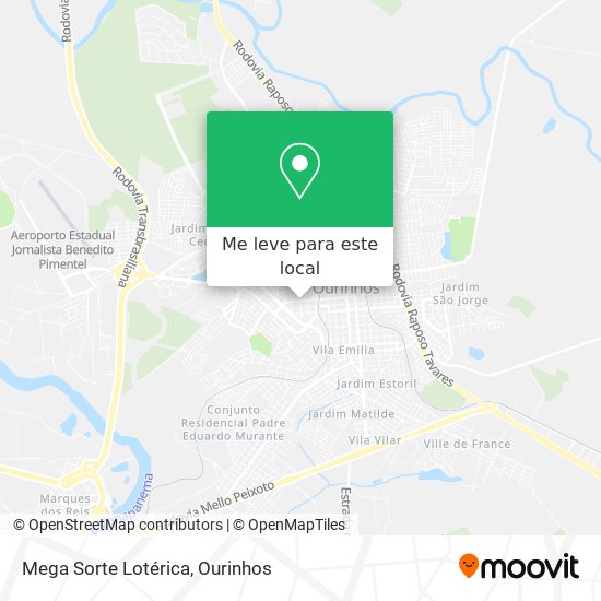 Mega Sorte Lotérica mapa