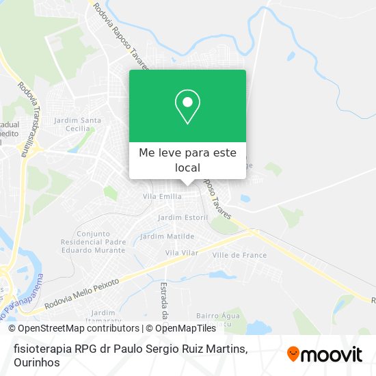 fisioterapia RPG dr Paulo Sergio Ruiz Martins mapa