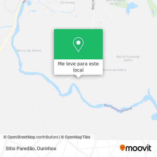 Sítio Paredão mapa