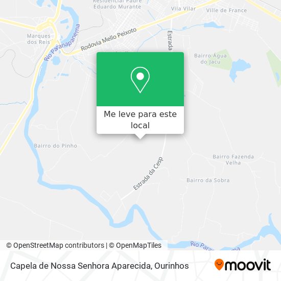 Capela de Nossa Senhora Aparecida mapa