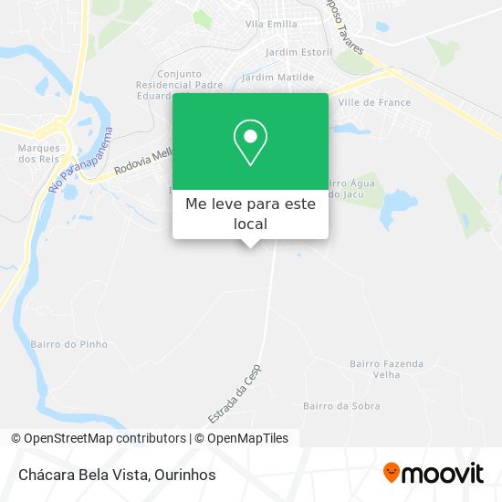 Chácara Bela Vista mapa
