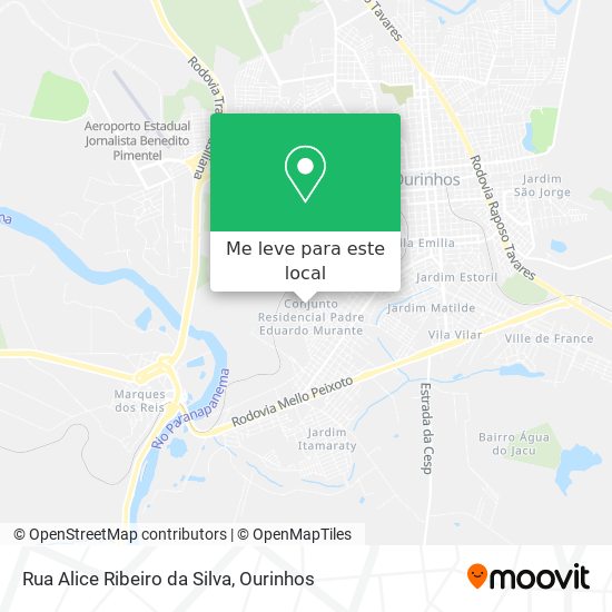 Rua Alice Ribeiro da Silva mapa