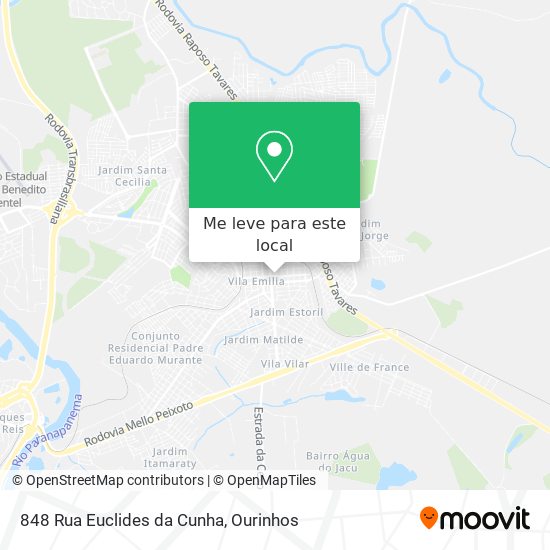 848 Rua Euclides da Cunha mapa