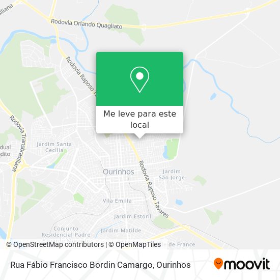 Rua Fábio Francisco Bordin Camargo mapa