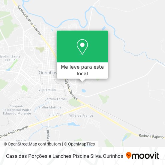 Casa das Porções e Lanches Piscina Silva mapa