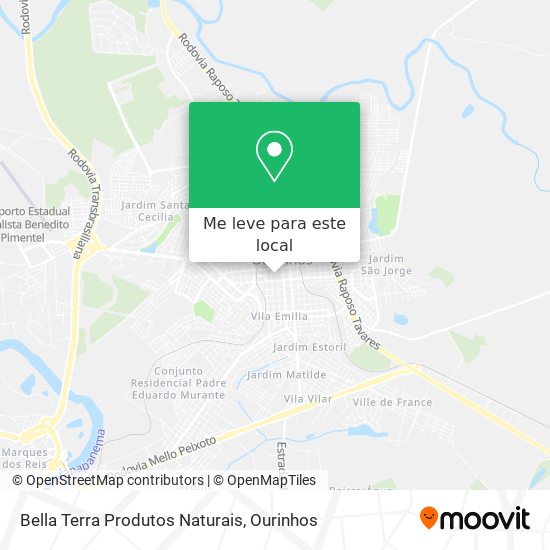 Bella Terra Produtos Naturais mapa