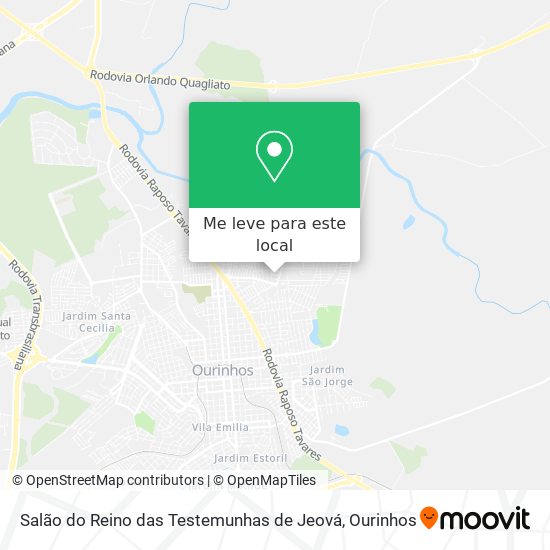 Salão do Reino das Testemunhas de Jeová mapa