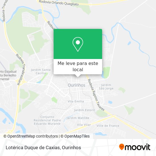 Lotérica Duque de Caxias mapa