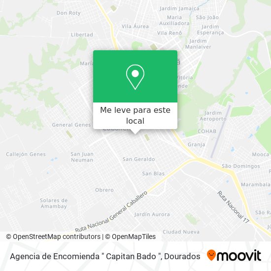 Agencia de Encomienda " Capitan Bado " mapa