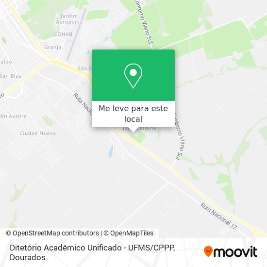 Ditetório Acadêmico Unificado - UFMS / CPPP mapa