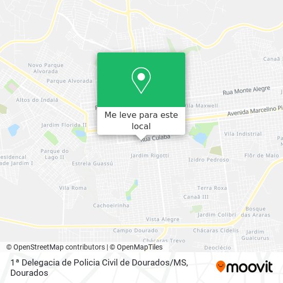 1ª Delegacia de Policia Civil de Dourados / MS mapa