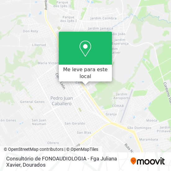 Consultório de FONOAUDIOLOGIA - Fga Juliana Xavier mapa