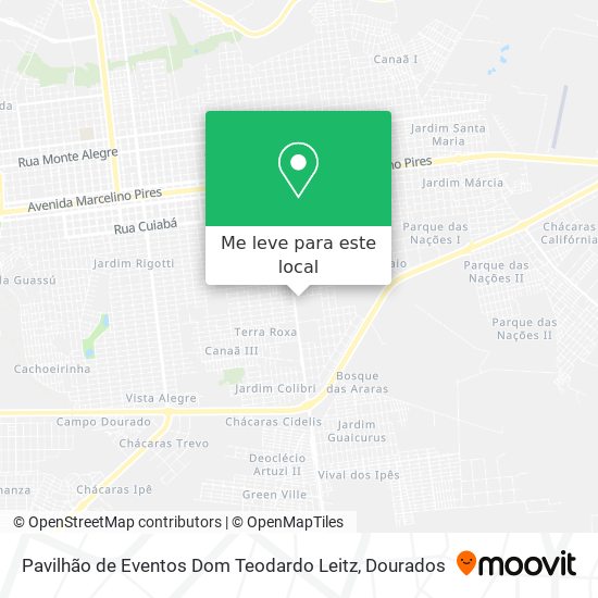 Pavilhão de Eventos Dom Teodardo Leitz mapa