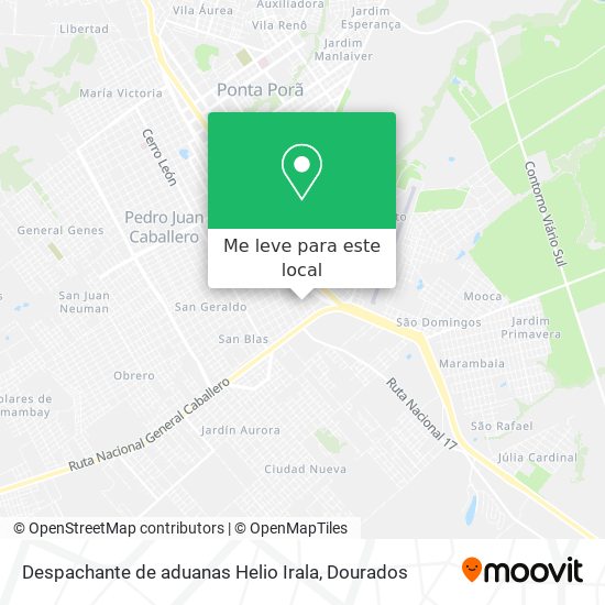 Despachante de aduanas Helio Irala mapa