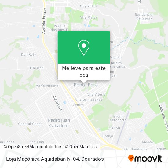 Loja Maçônica Aquidaban N. 04 mapa