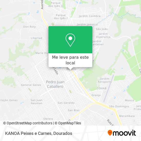 KANOA Peixes e Carnes mapa