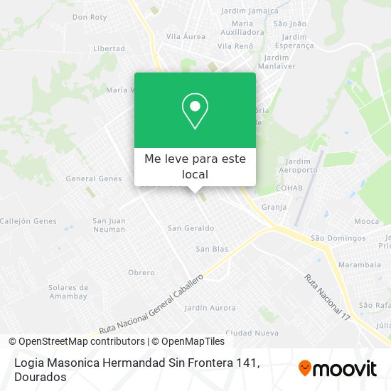 Logia Masonica Hermandad Sin Frontera 141 mapa