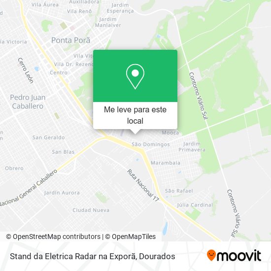 Stand da Eletrica Radar na Exporã mapa