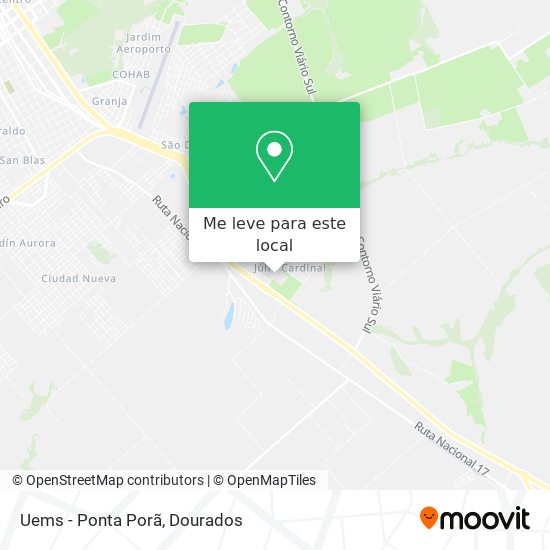 Uems - Ponta Porã mapa
