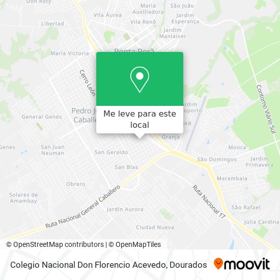 Colegio Nacional Don Florencio Acevedo mapa