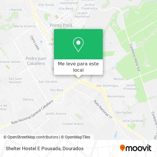 Shelter Hostel E Pousada mapa