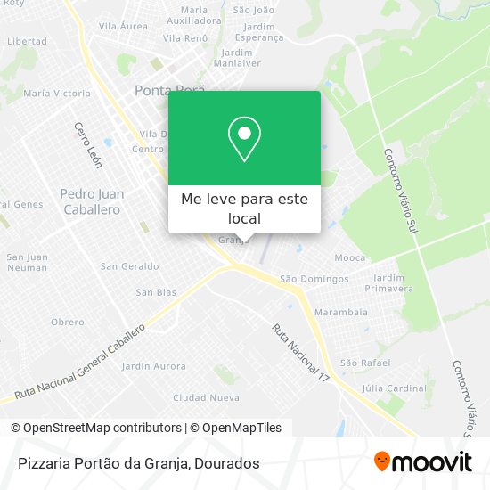 Pizzaria Portão da Granja mapa