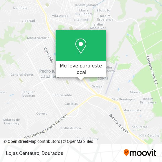 Lojas Centauro mapa
